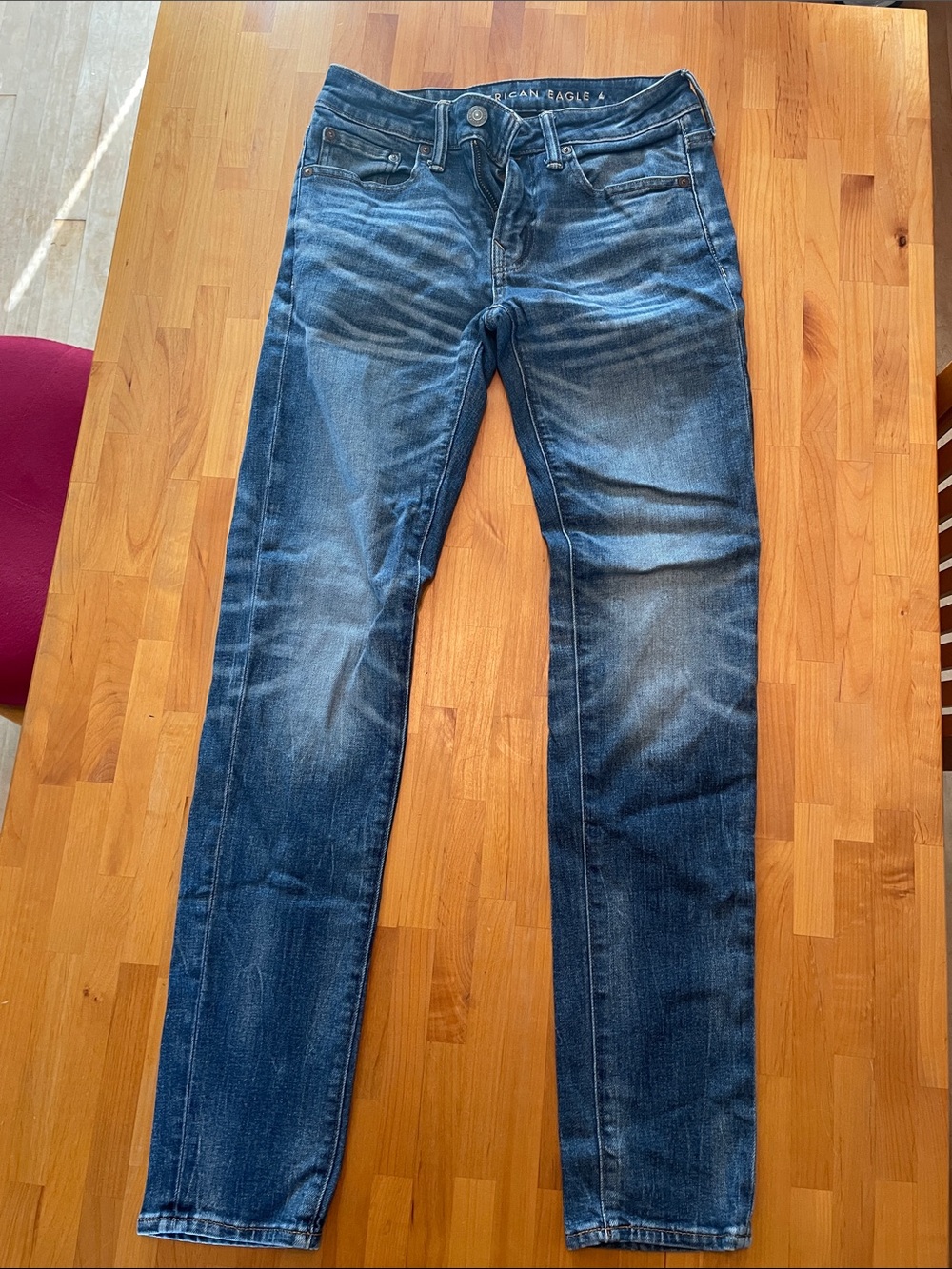 American Eagle Outfitters Men's Skinny Jeans - Dark Blue Wash